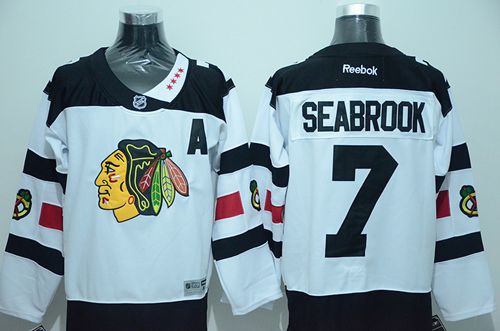 Blackhawks #7 Brent Seabrook White 2016 Stadium Series Stitched NHL Jersey - Click Image to Close